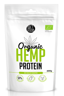 BIAŁKO KONOPNE W PROSZKU BIO 200 g - DIET-FOOD