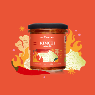 KIMCHI OSTRE BIO 300 g  - DELIKATNA